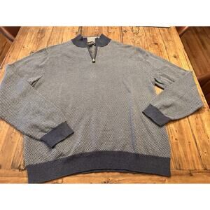 Brooks Brothers Cashmere Blend Quarter 1/4 Zip Pullover Sweater Size XXL